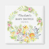 Jungle Animals Baby Shower Fevor Magnet (Vorne)