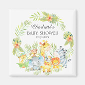 Jungle Animals Baby Shower Fevor Magnet (Vorne)