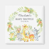 Jungle Animals Baby Shower Fevor Magnet (Vorne)