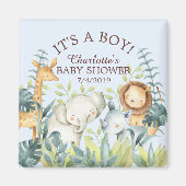 Jungle Animals Baby Shower Fevor Magnet (Vorne)