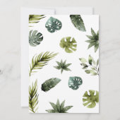 Jungle Animals Baby Shower Greenery Safari Boy Einladung (Rückseite)