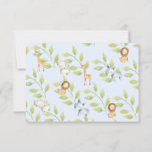 Jungle Animals Baby Shower Worte der Weisheitskart Einladung (Rückseite)