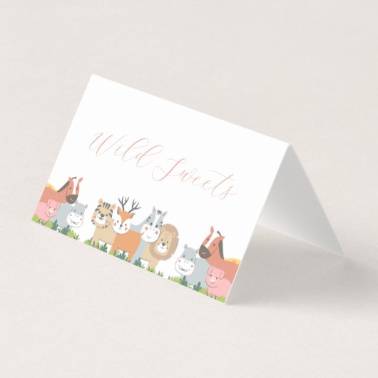 Jungle Animals Baby Showzelt Card (Vorderseite)