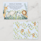 Jungle Animals Babydusche Geschenkdusche Begleitkarte (Vorne/Hinten)