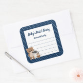 Jungle Animals Baby's erste Bibliothek Quadratischer Aufkleber (Umschlag)