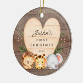 Jungle Animals Baby's First Christmas Keramik Ornament (Links)