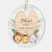 Jungle Animals Baby's First Christmas Keramik Ornament (Links)
