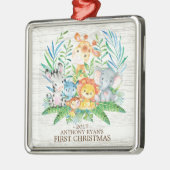 Jungle Animals Baby's First Christmas Ornament (Links)