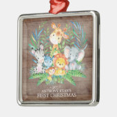 Jungle Animals Baby's First Christmas Ornament (Links)