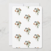 Jungle Animals Balloons 1. Geburtstag Einladung (Rückseite)