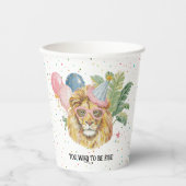 Jungle Animals Birthday Party Cups Pappbecher (Vorderseite)