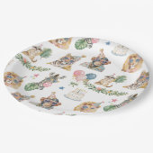 Jungle Animals Birthday Party Plates Pappteller (Schrägansicht)