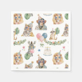 Jungle Animals Birthday Party Serviette (Vorderseite)