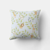 Jungle Animals Boys Baby Birth Stats Pilze Kissen (Rückseite)