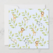 Jungle Animals Boys Babydusche Einladung (Rückseite)