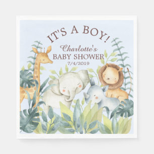 Jungle Animals Boys Babyduschpapier Napkins Serviette