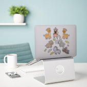Jungle Animals Collection Scrapbooking Aufkleber (Laptop auf Schreibtisch)