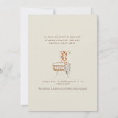 Jungle Animals Cream Boy Baby Dusche Einladung (Rückseite)