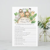 Jungle Animals, die Mama Best Shower Game kennen (Stehend Vorderseite)