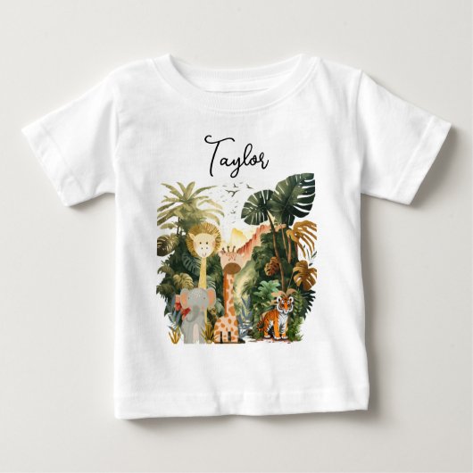 Jungle Animals Exotic Safari Traum Baby T-shirt (Vorderseite)