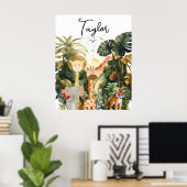 Jungle Animals Exotic Safari Traum Poster (Heimbüro)