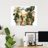 Jungle Animals Exotic Safari Traum Poster (Heimbüro)