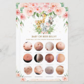 Jungle Animals Floral Baby oder Bierbauch Game (Vorne/Hinten)