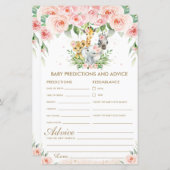 Jungle Animals Floral Baby Vorhersagen und Ratschl (Vorne/Hinten)