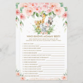 Jungle Animals Floral, die Mama bester Game kennt (Vorne/Hinten)