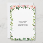 Jungle Animals Floral Greenery Safari Baby Dusche Einladung (Rückseite)