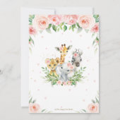 Jungle Animals Floral Time Kapsel Message Card Einladung (Rückseite)