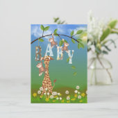 Jungle Animals für Boy Shower Einladung (Stehend Vorderseite)