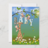 Jungle Animals für Boy Shower Einladung (Vorderseite)