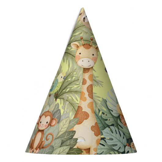 Jungle Animals Geburtstag Partyhütchen (Links)