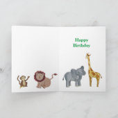 Jungle Animals Geburtstagskarte Karte (Innenseite)