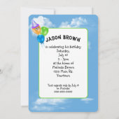 Jungle Animals Geburtstagsparty Einladung (Rückseite)