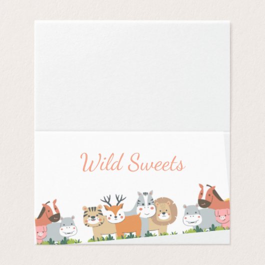 Jungle Animals Gender Reveal - Kinderdusche (Außenseite Aufgefaltet)