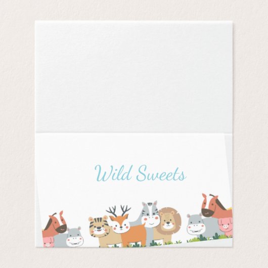 Jungle Animals Gender Reveal - Kinderdusche (Außenseite Aufgefaltet)