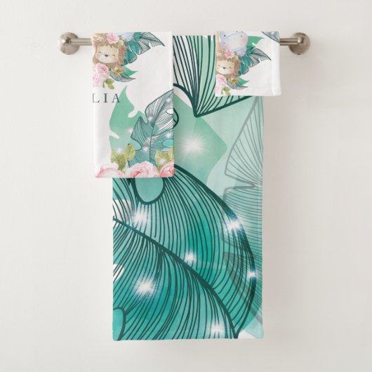 Jungle Animals Geschenk für Mädchen Badhandtuch Set (Insitu)