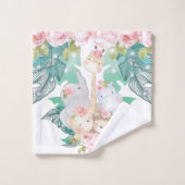 Jungle Animals Geschenk für Mädchen Badhandtuch Set (Waschlappen)