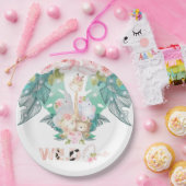 Jungle Animals Girl Birthday Wild One Pappteller (Party)