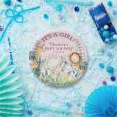 Jungle Animals Girls Baby Shower 7" Plättchen Pappteller (Party)