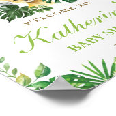 Jungle Animals Greenerity Boy Baby Dusche Willkomm Poster (Ecke)