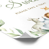 Jungle Animals Greenery Babies sind süße Leckerei Poster (Ecke)