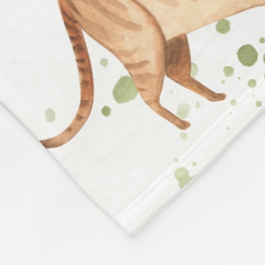 Jungle Animals Greenery Baby Birth Print Stats Fleecedecke (Ecke)