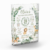 Jungle Animals Greenery Baby Birth Print Stats Fotoblock (Links)