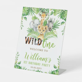 Jungle Animals Greenery Wild Ein Geburtstag Willko Sockelschild