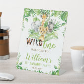 Jungle Animals Greenery Wild Ein Geburtstag Willko Sockelschild (In SItu)