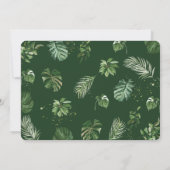 Jungle Animals Greenery Wild ONE 1. Geburtstag Einladung (Rückseite)