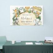 Jungle Animals Grüne Babydusche Hintergrund Banner (Messeveranstaltung)